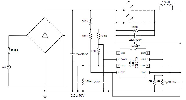 CL5822,BP2822,BPSEMI,BPS,上海晶豐明源,廣州晶豐