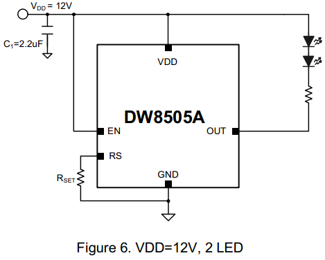 DW8505A 2燈串聯(lián)應(yīng)用電路圖 小功率背光驅(qū)動 DW8505A 2燈串聯(lián)應(yīng)用電路圖 小功率背光驅(qū)動