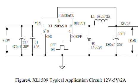 XL1509典型應(yīng)用電路