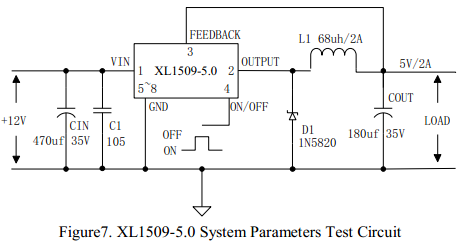 XL1509-5.0E1 典型應(yīng)用電路