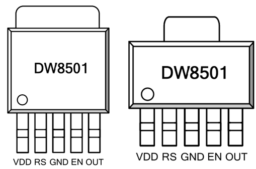 DW8501引腳圖 DW8501封裝圖 DW8501替代AT7316 AMC7140 DD311 NU511