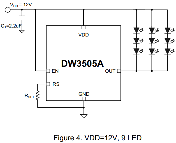 DW3505A 9燈串聯(lián)應用電路圖 平板背光驅(qū)動 DW3505A 9燈串聯(lián)應用電路圖 平板背光驅(qū)動