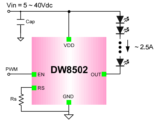 DW8502 Typical Circuit Diagram
