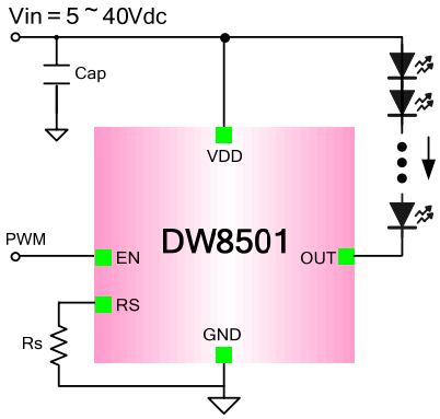 DW8501 Typical Circuit Diagram
